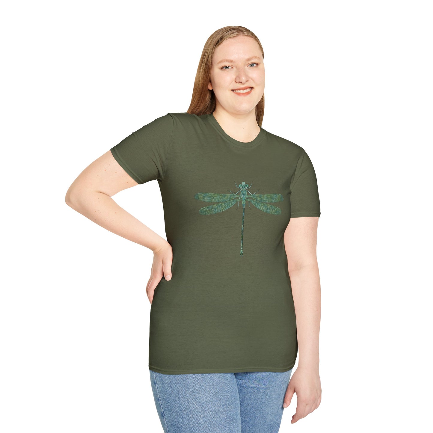Green Dragonfly Graphic T-Shirt — Minimal Nature Tee