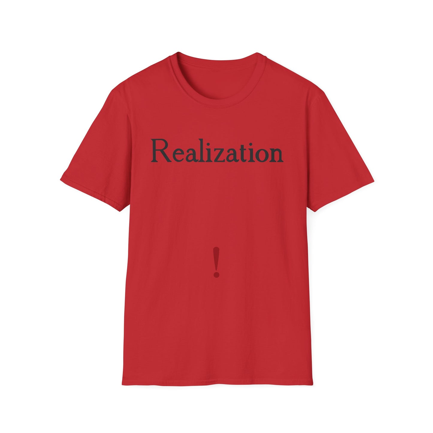 Realization T‑Shirt — Minimalist Inspirational Tee with 'Realization' Text
