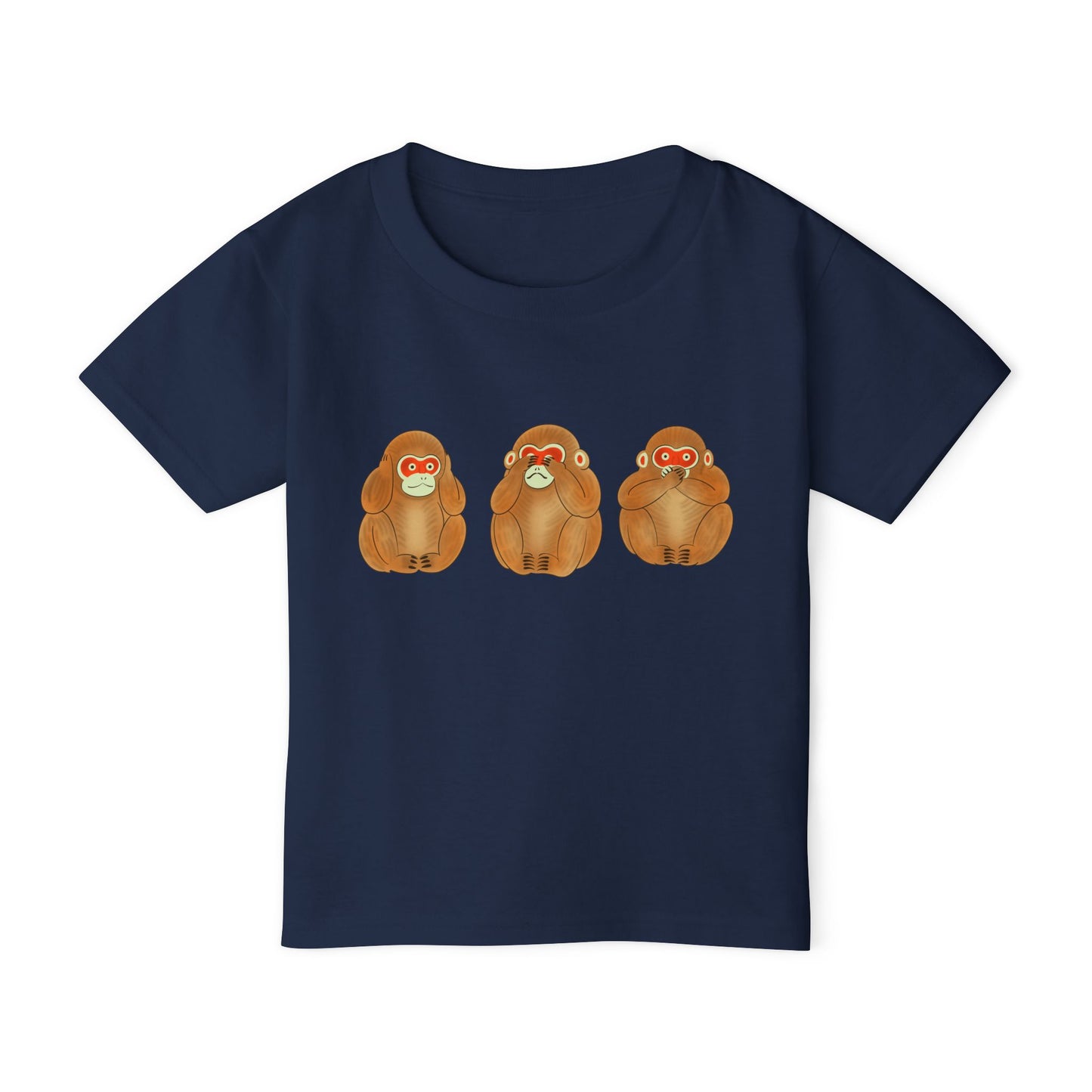 Three Wise Monkeys Fushimi clay doll Toddler TShirt | Three Wise Monkeys