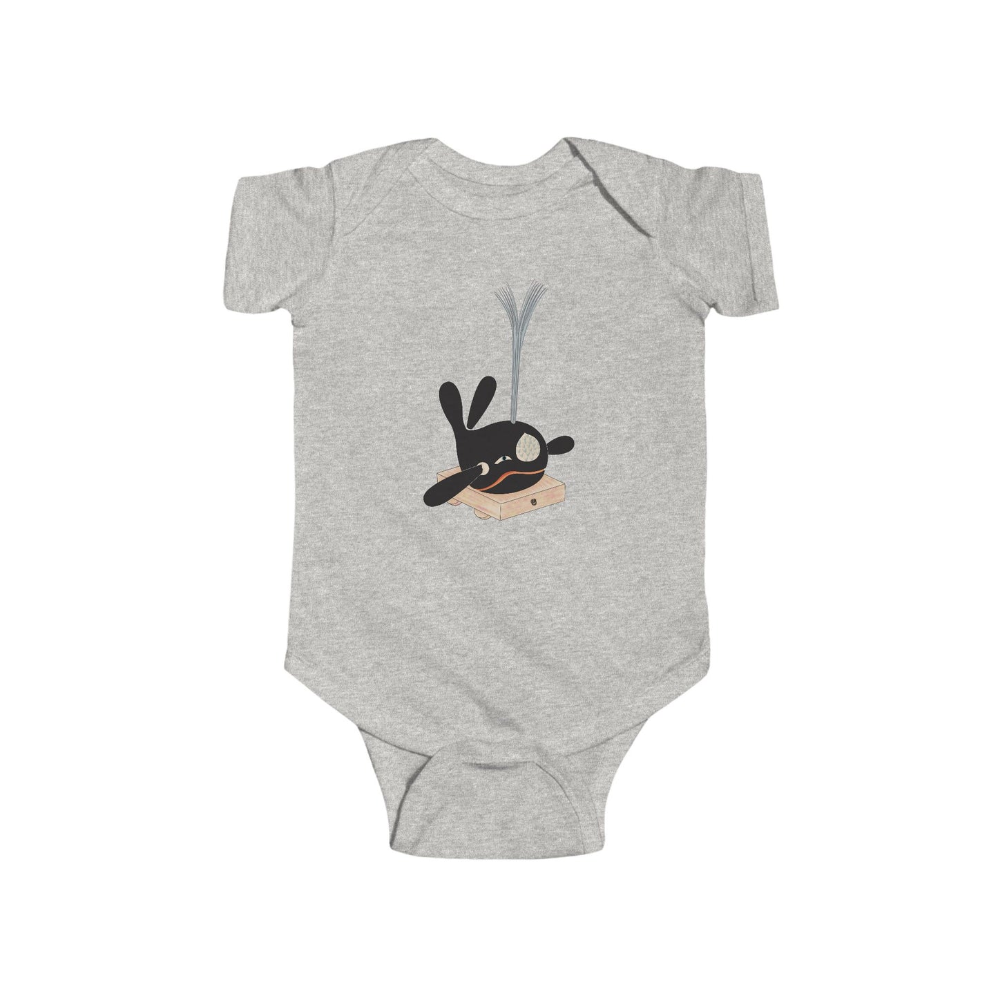 Vintage Japanese Toy Whale Infant Onesie — "Kujira no Shoufuki" Whale on Crate Onesie