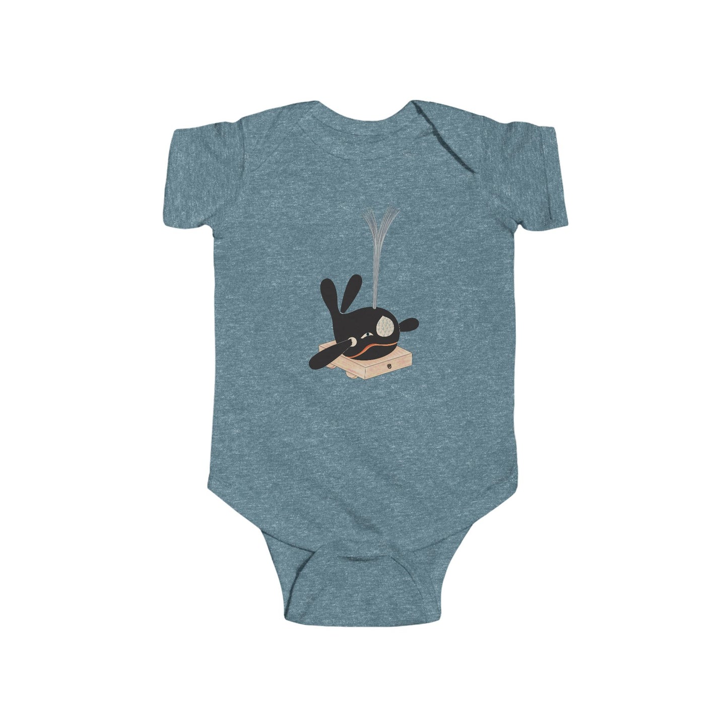 Vintage Japanese Toy Whale Infant Onesie — "Kujira no Shoufuki" Whale on Crate Onesie