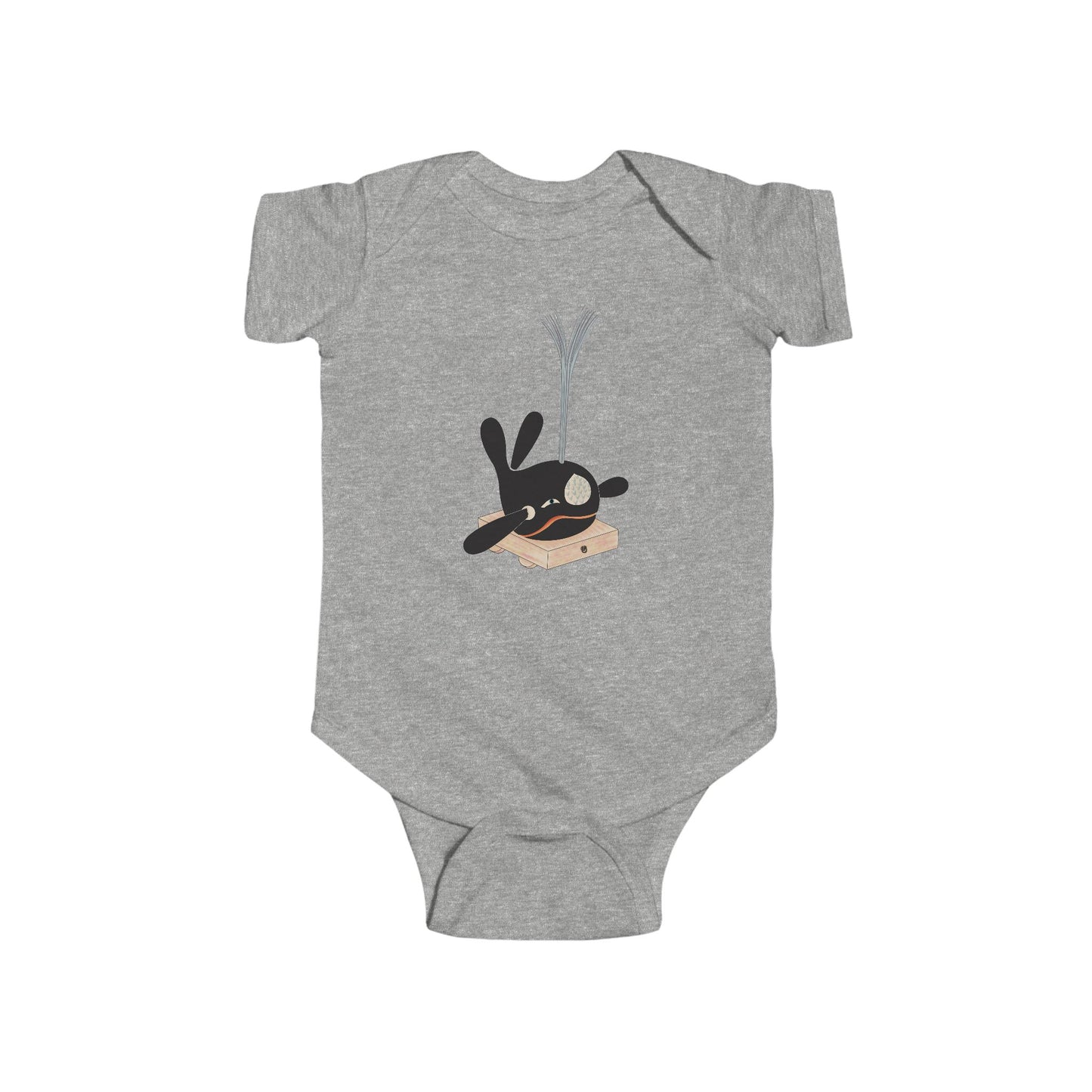 Vintage Japanese Toy Whale Infant Onesie — "Kujira no Shoufuki" Whale on Crate Onesie