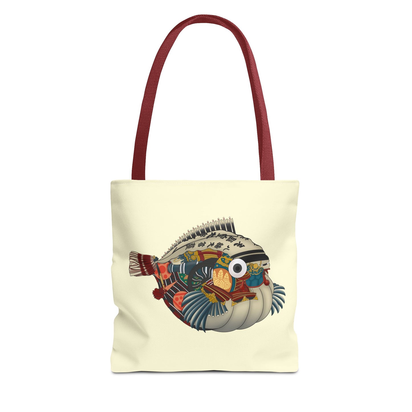 Puffer Fish Japanese Art Tote Bag — Colorful Japanese-Inspired Marine Illustration