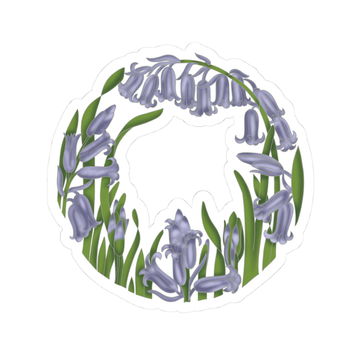 Bluebell wreath sticker