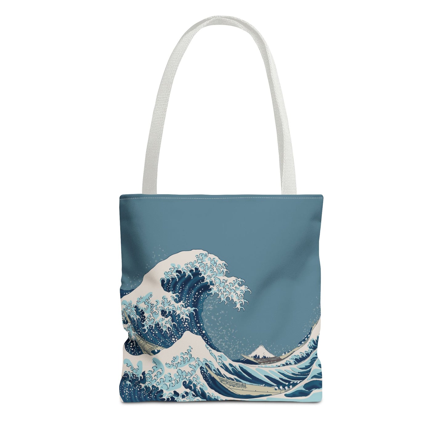 Hokusai Great Wave Tote Bag — Japanese Wave Print All-Over Canvas Beach & Market Tote