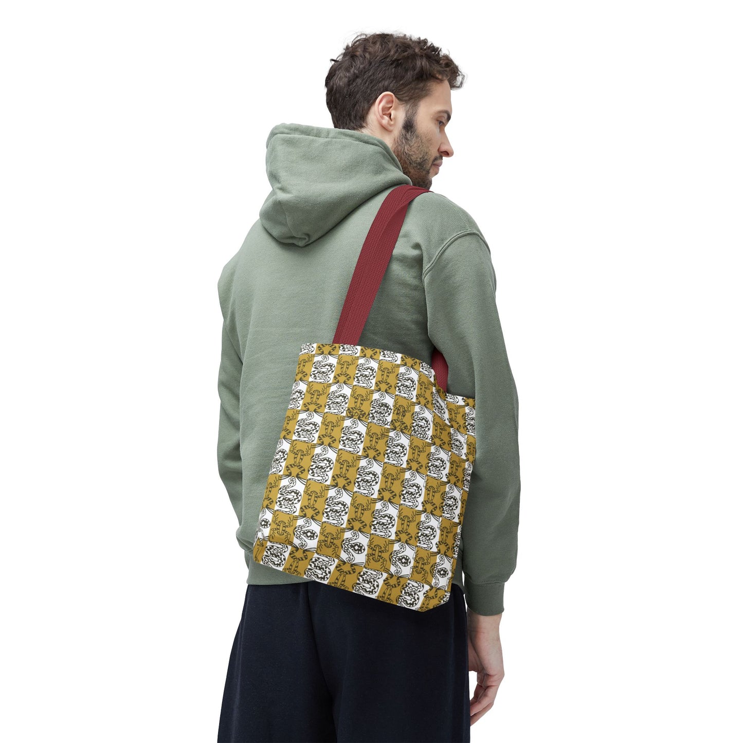 Fun Snake & Frog Print Tote Bag