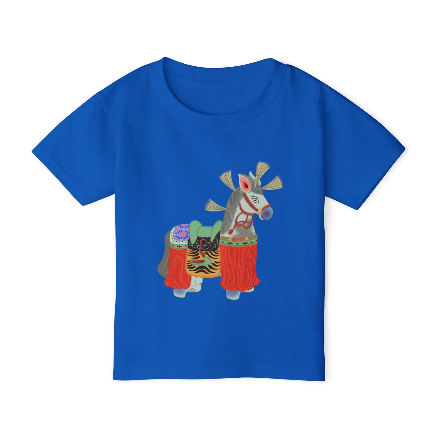 Colorful Folk Horse Toddler T-Shirt — Cute Traditional Piñata-Inspired Print