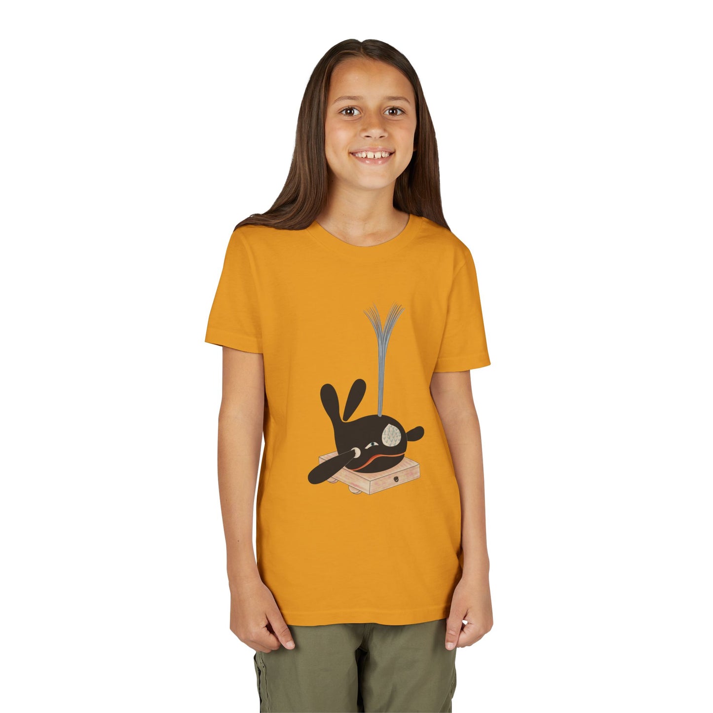 Vintage Japanese Toy Whale Youth T-Shirt — "Kujira no Shoufuki" Whale on Crate Youth Tee