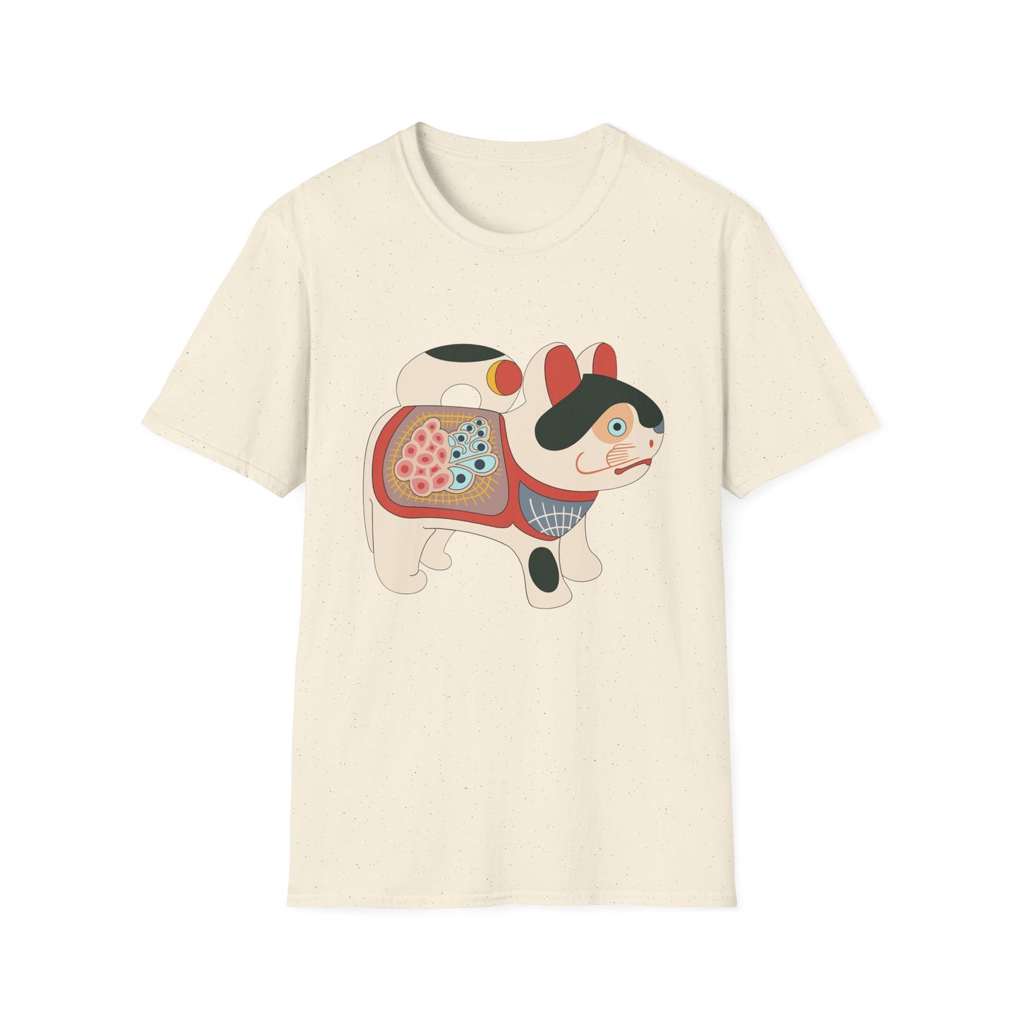 Lucky Inu Hariko illustration by Kawasaki Kyosen Tshirt— Japanese Lucky Cat Tee