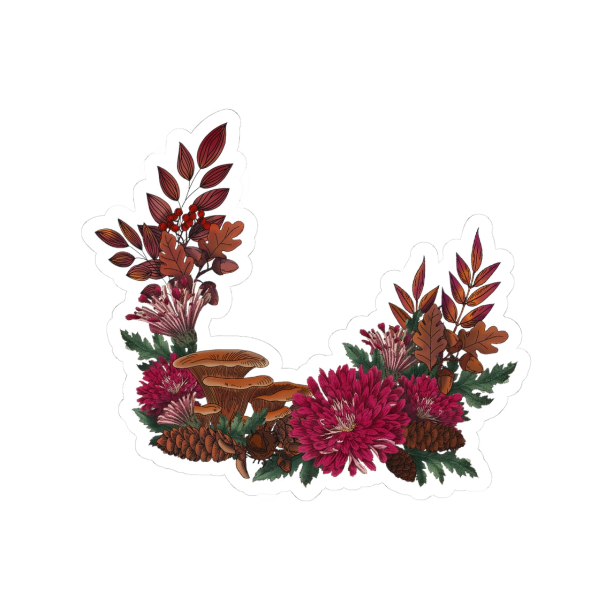 Autumn Mabon Floral Sticker