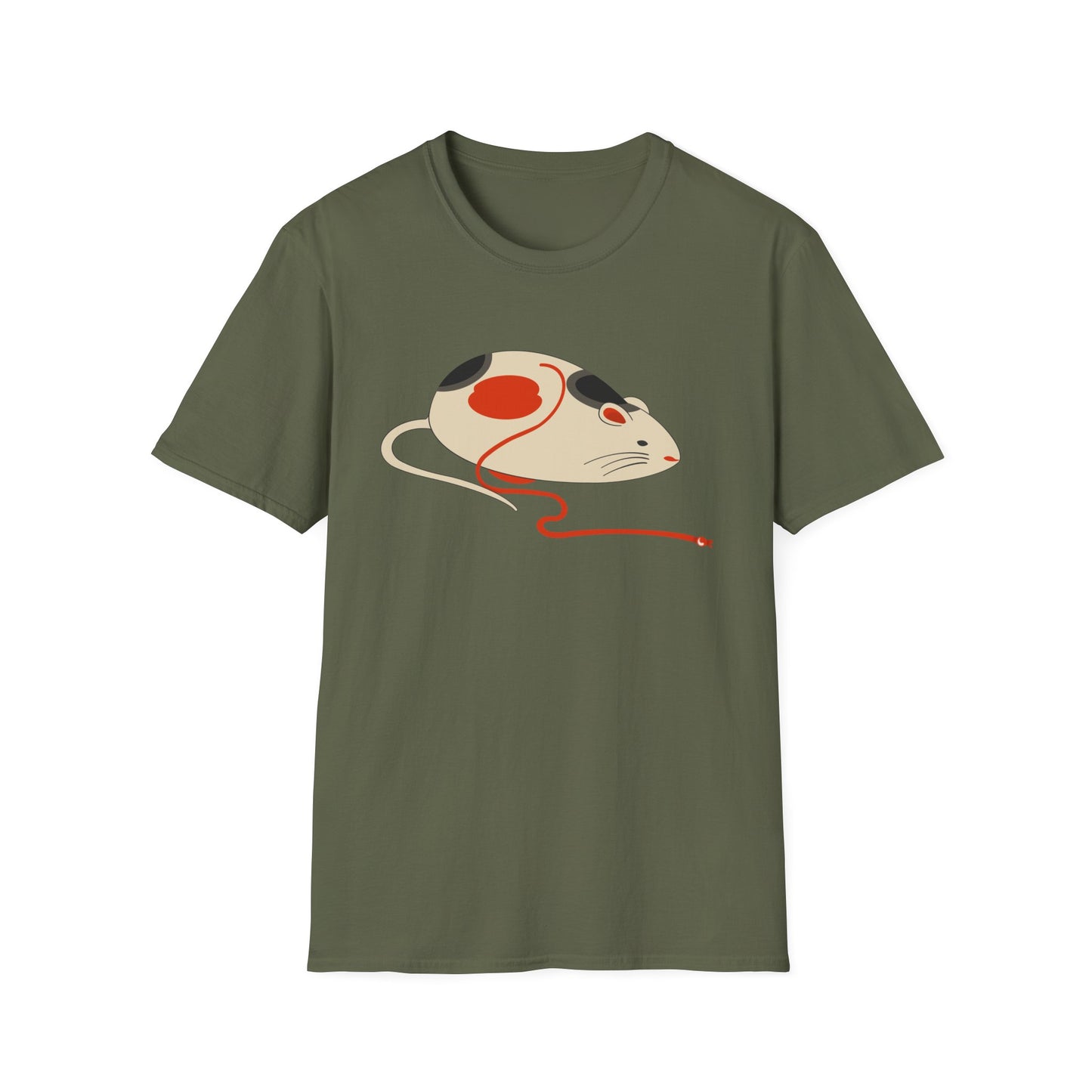 Japanese "Nezumi" Mouse T-Shirt — Cute Calico Mouse Graphic Tee