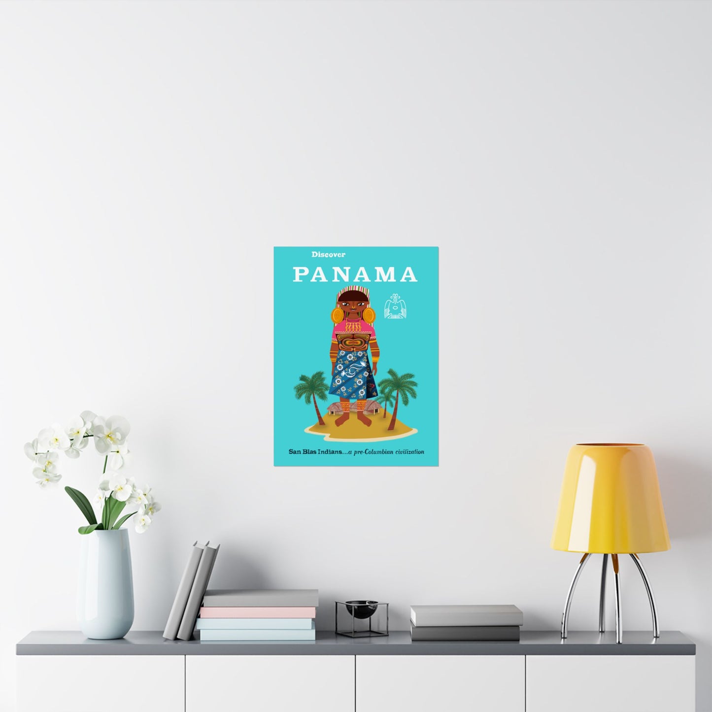Vintage Travel Destination Panama Satin Poster