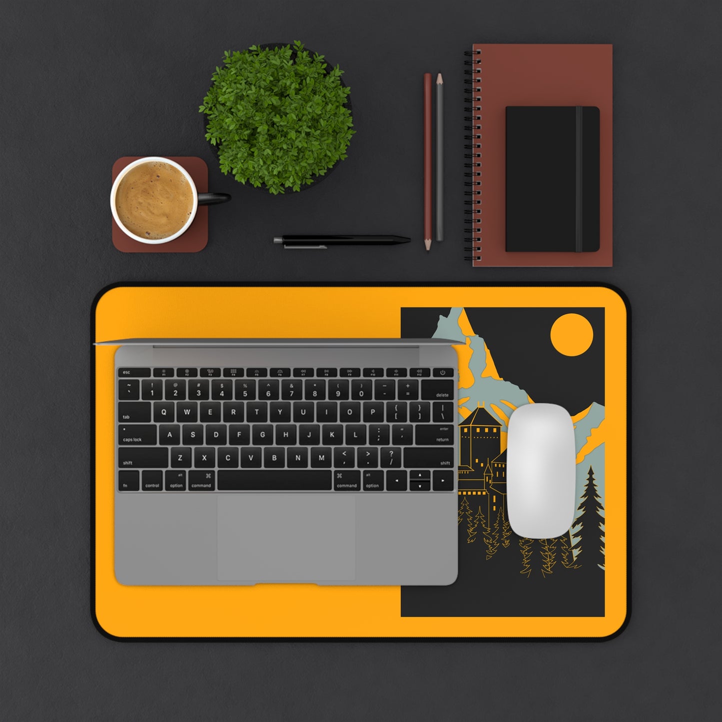 Mountain Landscape Desk Mat - Vibrant and Functional Office Decor