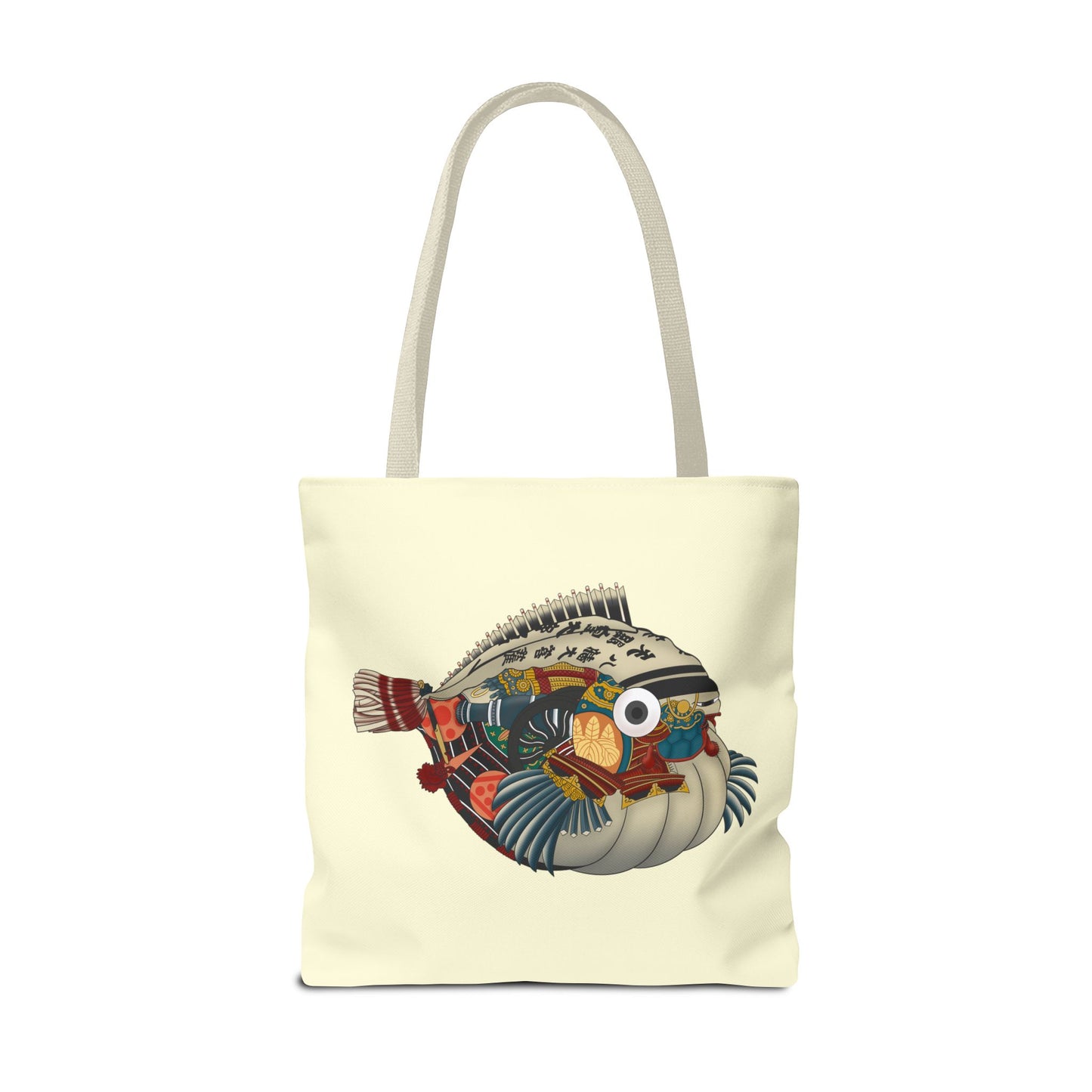 Puffer Fish Japanese Art Tote Bag — Colorful Japanese-Inspired Marine Illustration