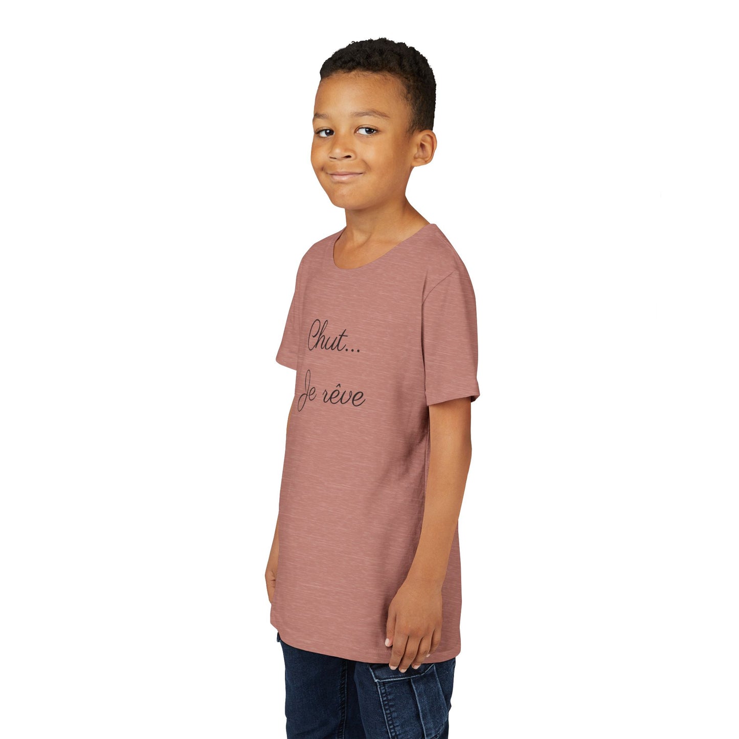 Youth Tee — "Chut... Je rêve" French Script Kids Shirt
