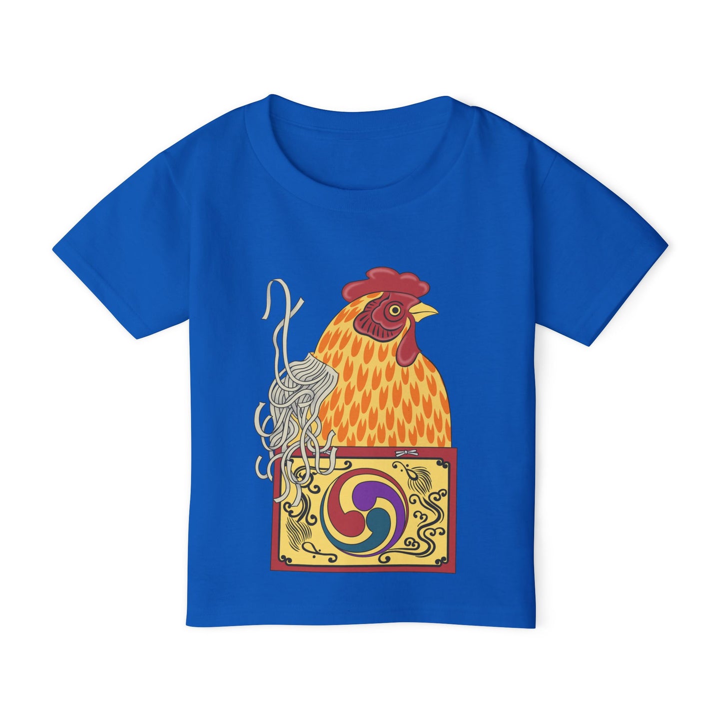 Japanese Rooster Toddler T-Shirt — Colorful Rooster Shimizu Seifū