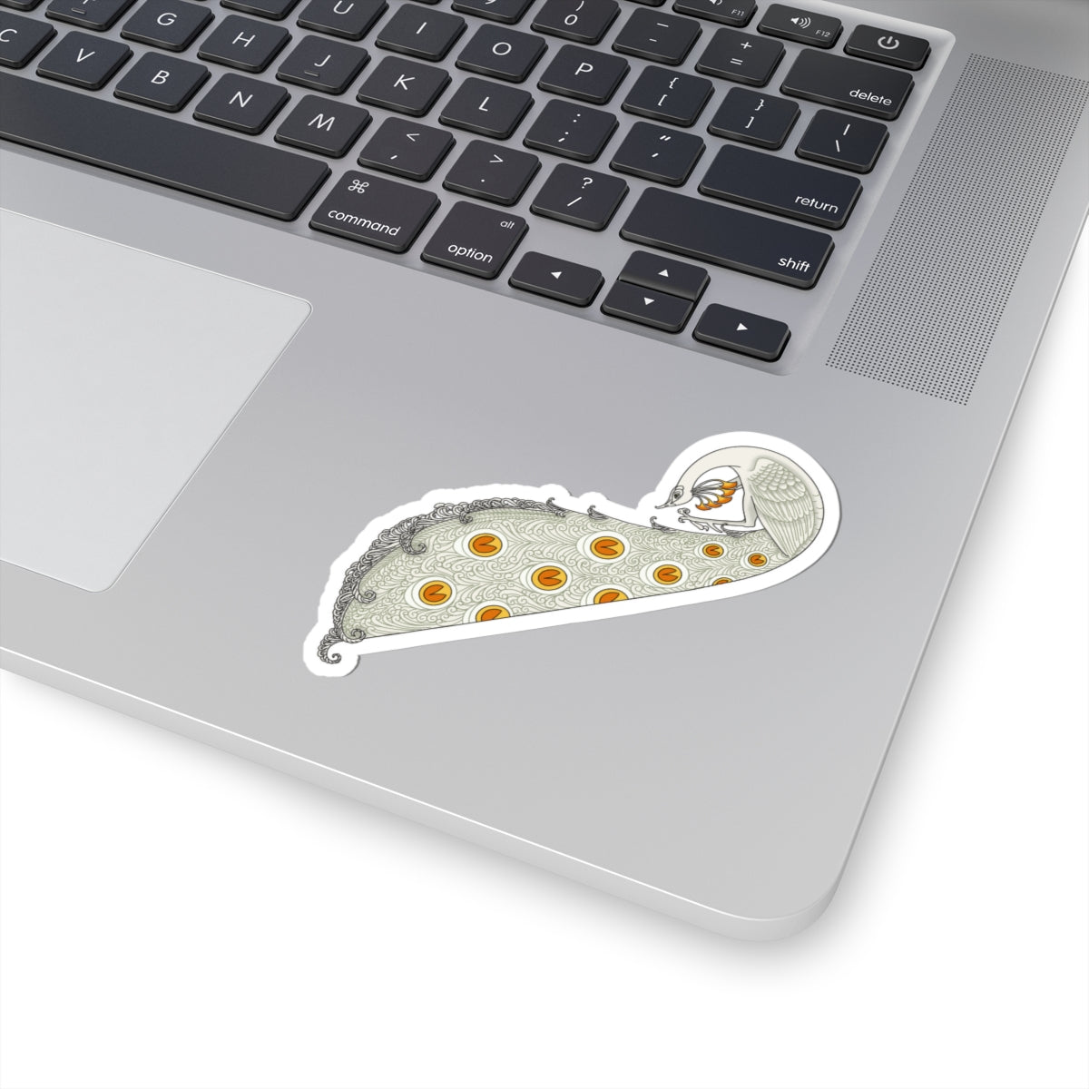Elegant White Peacock Stickers