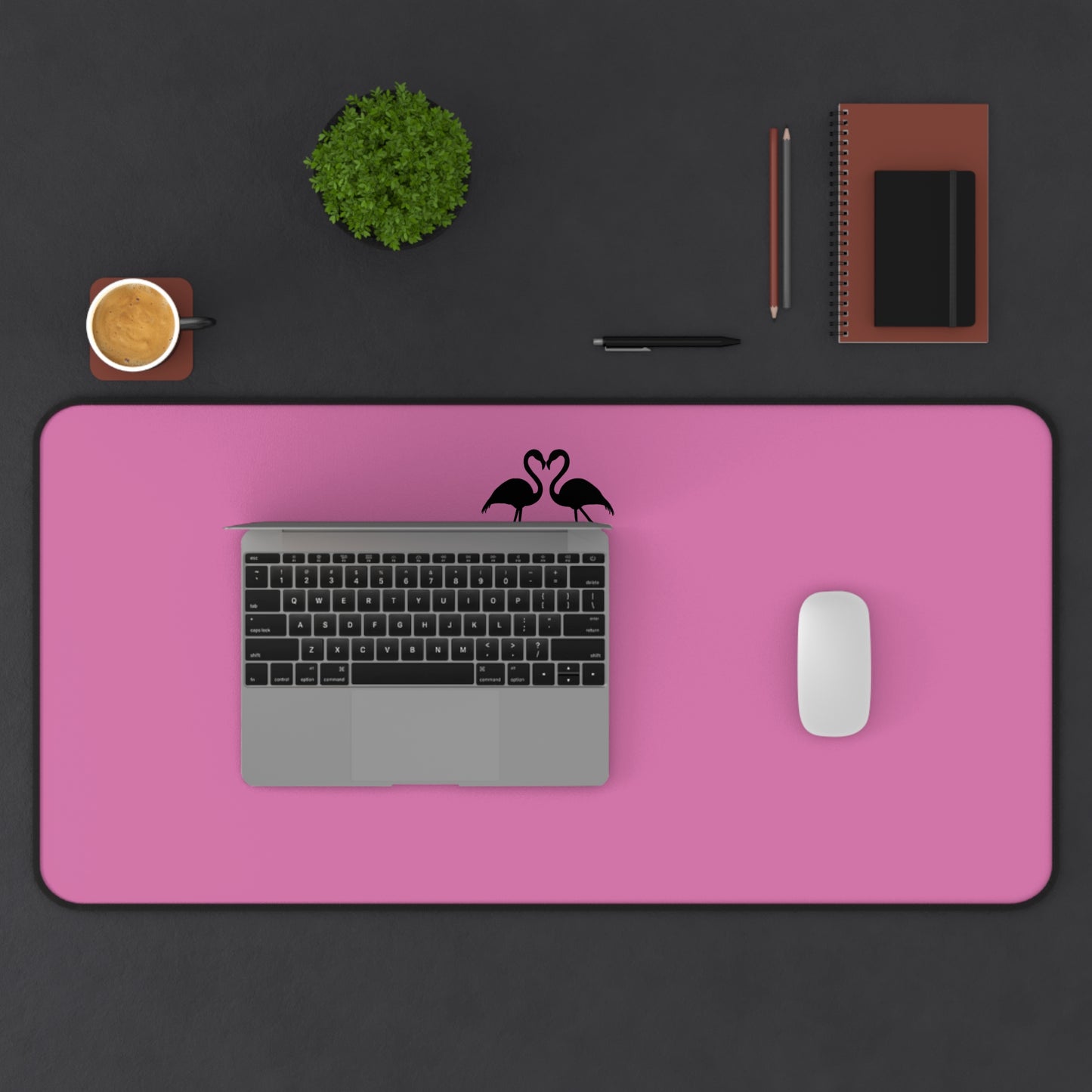Romantic Flamingo Desk Mat