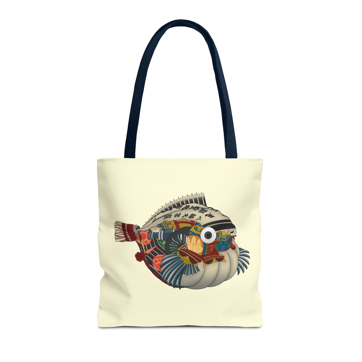Puffer Fish Japanese Art Tote Bag — Colorful Japanese-Inspired Marine Illustration