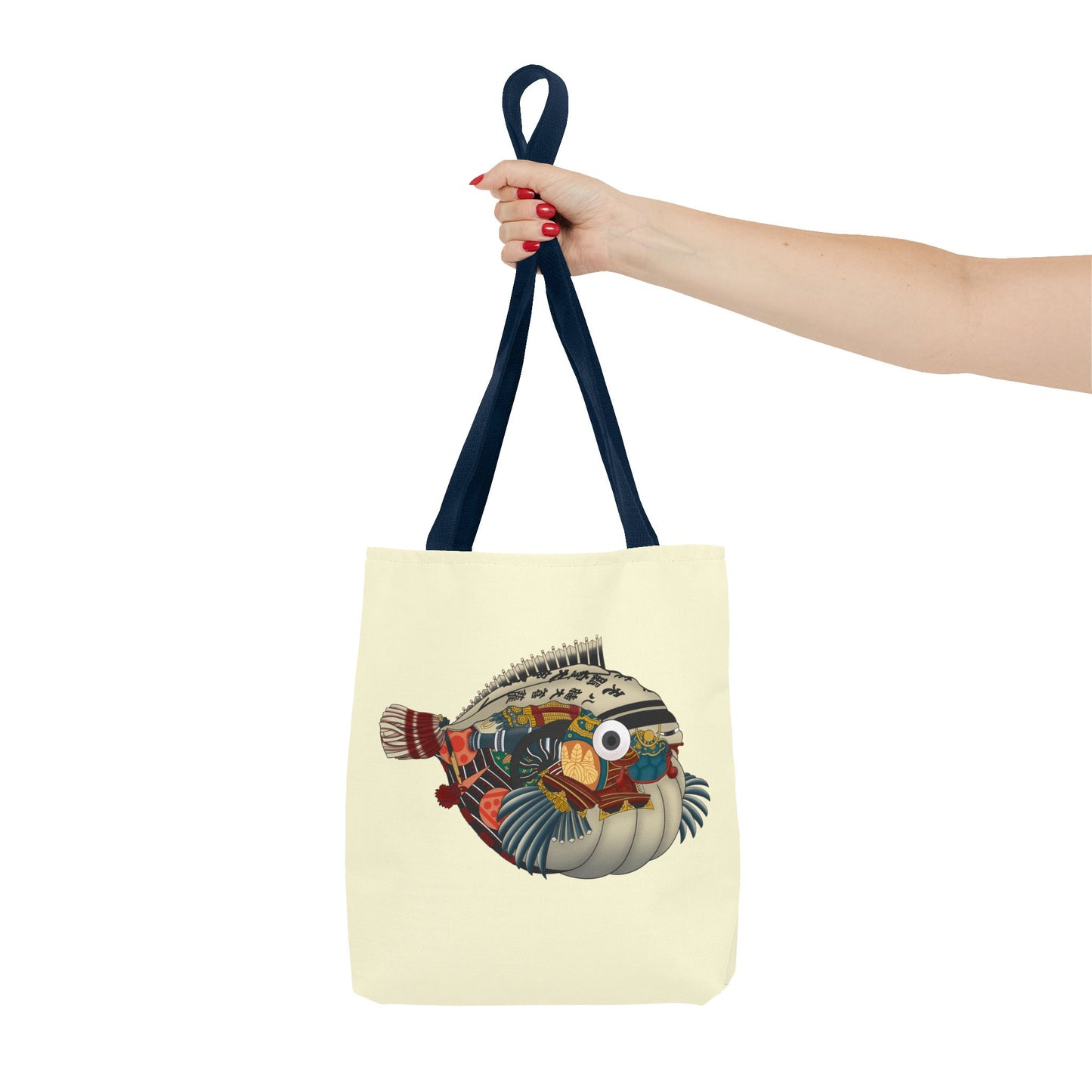 Puffer Fish Japanese Art Tote Bag — Colorful Japanese-Inspired Marine Illustration
