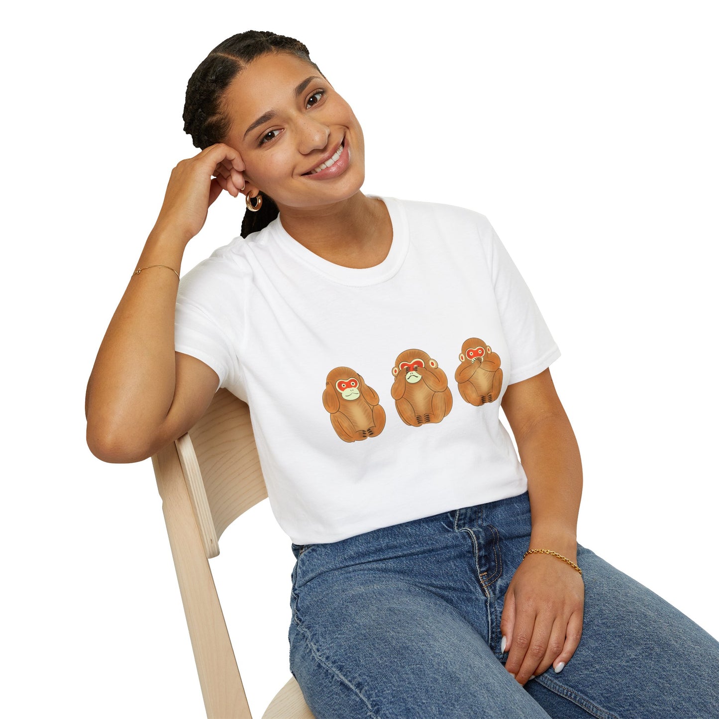 Three Wise Monkeys Fushimi clay doll Tshirt | Three Wise MonkeysGraphic Tee