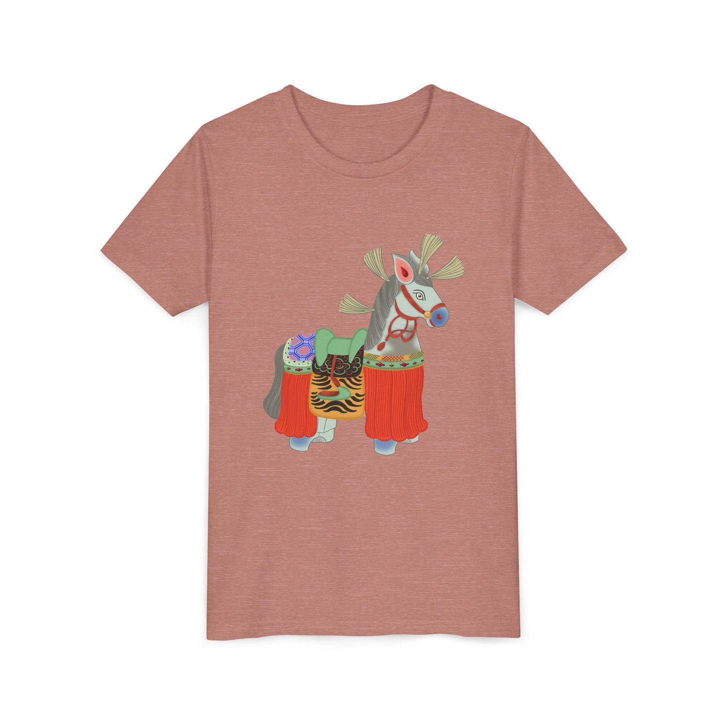 Japanese Folk Toy Horse Youth T-Shirt — Vintage Japanese Design