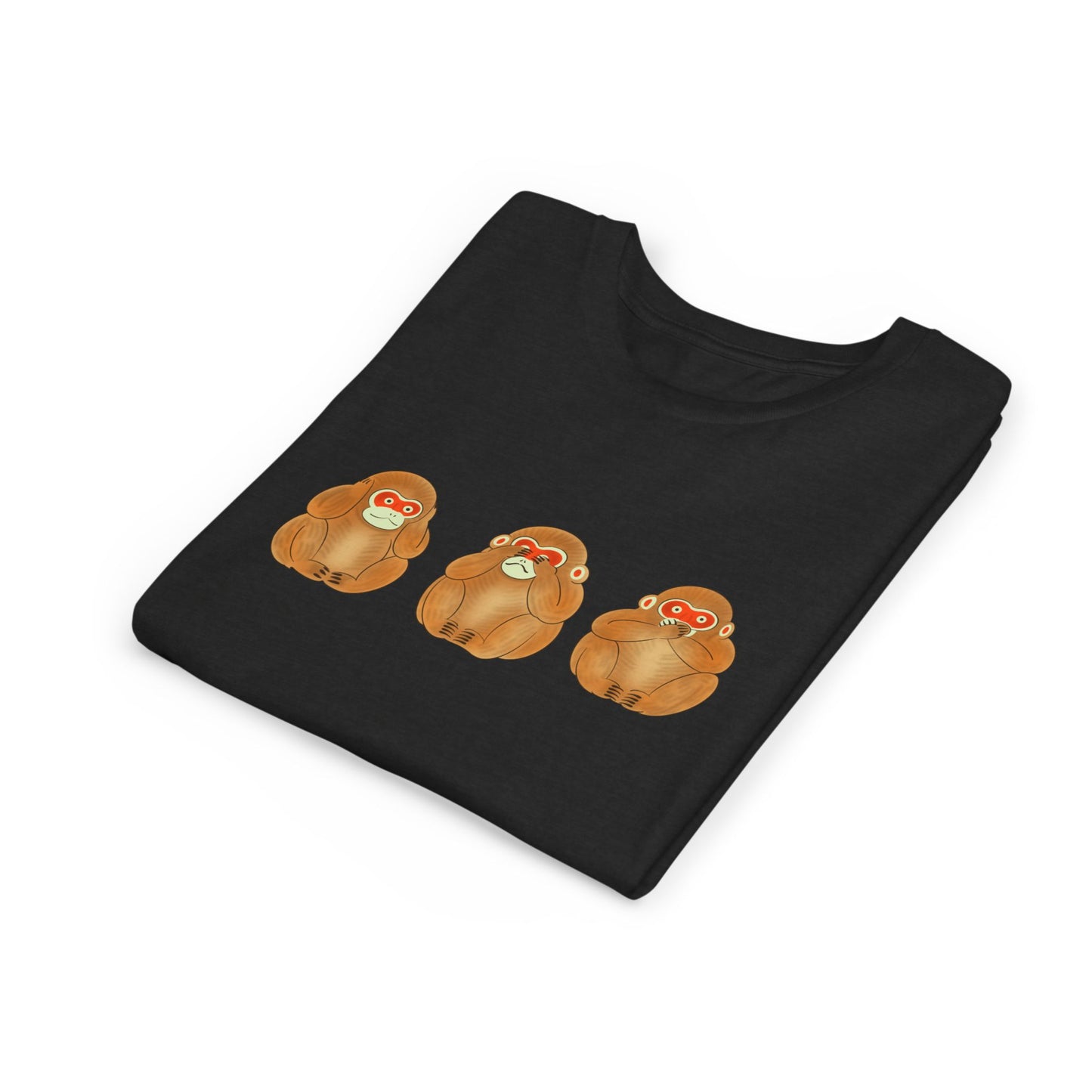 Three Wise Monkeys Fushimi clay doll Youth TShirt | Three Wise Monkeys