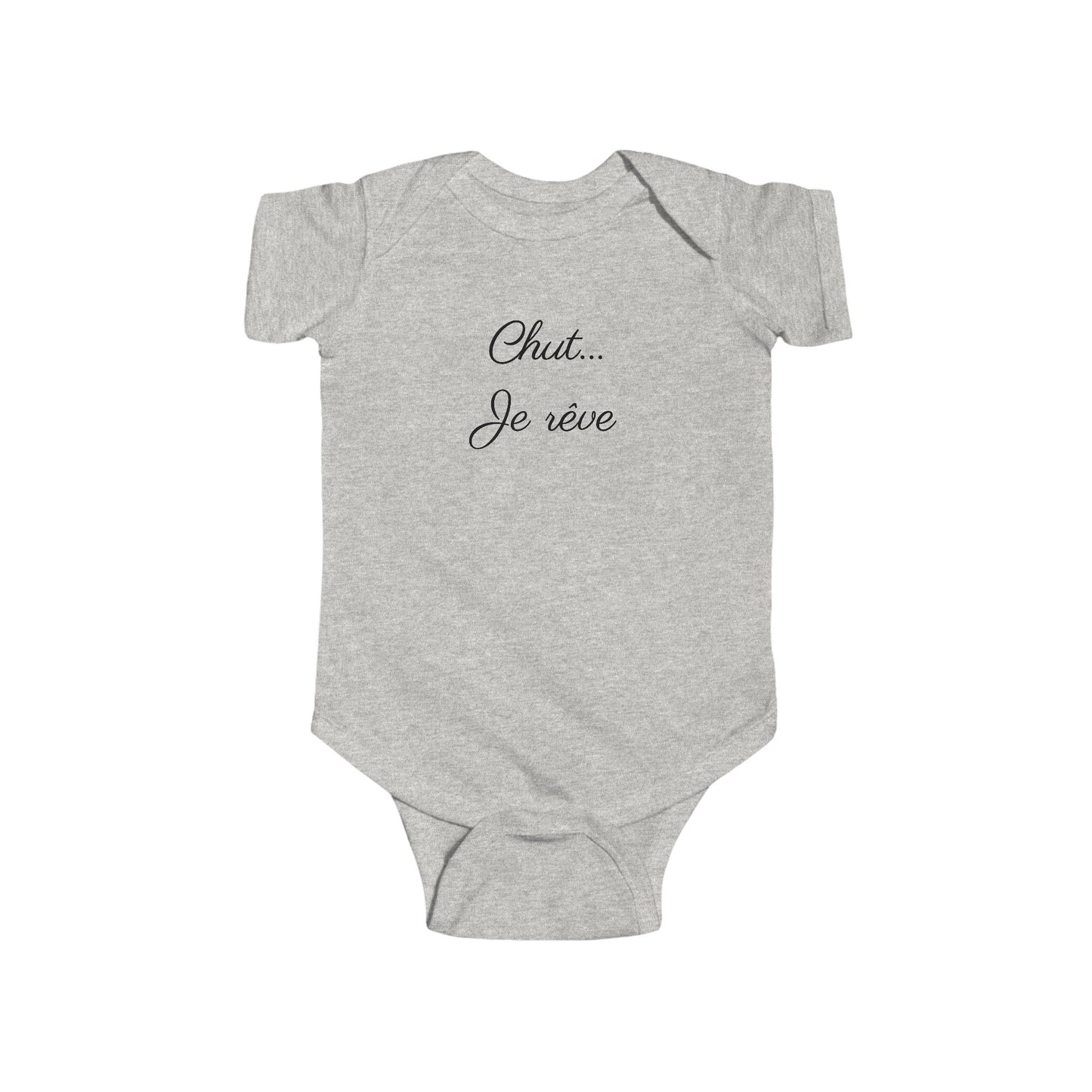 Infant Bodysuit - "Chut... Je rêve" French Script Baby Onesie