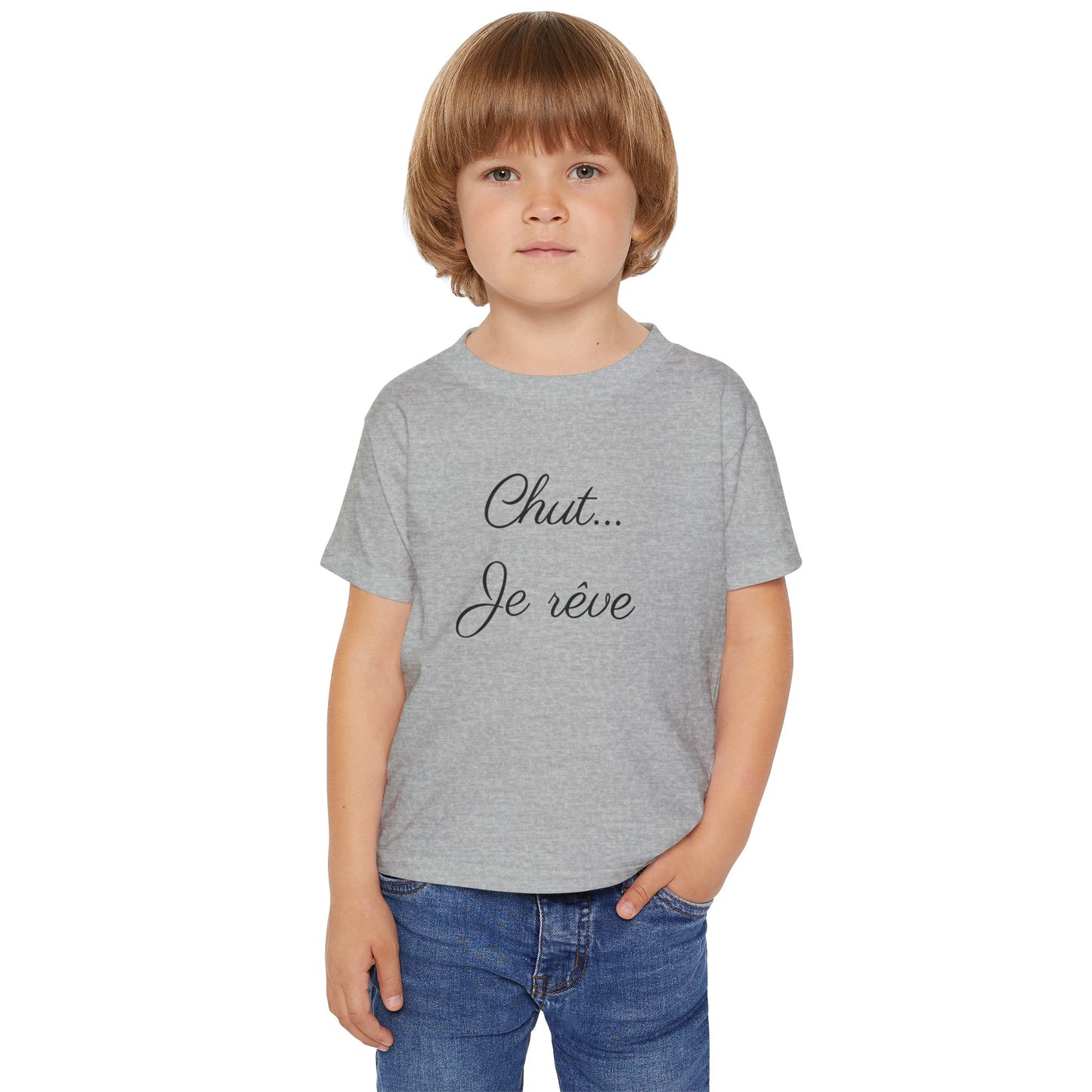 Toddler T-Shirt — "Chut... Je rêve" French Script Sleepy Chic Tee