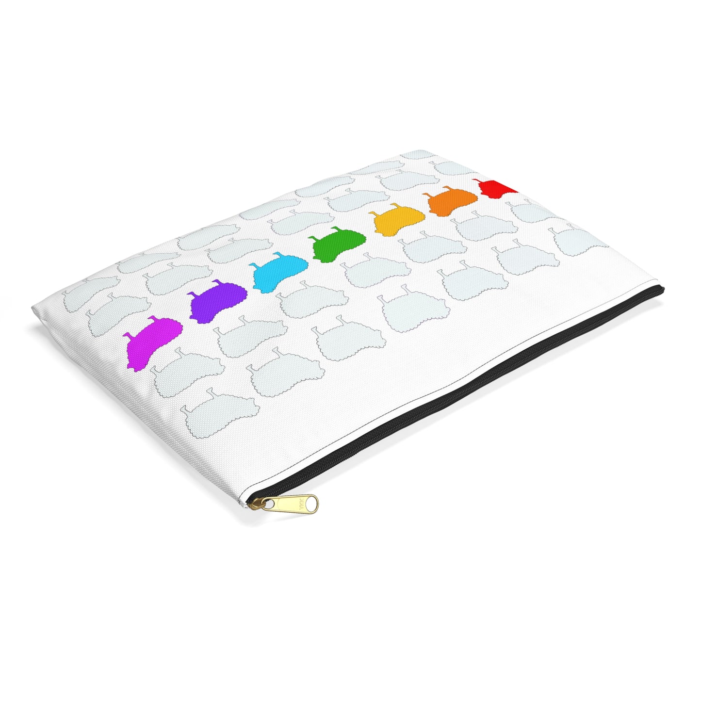 Rainbow Sheep Accessory Pouch, Fun Makeup Bag, Colorful Cosmetic Organizer, Gift for Animal Lovers, Cute Small Purse