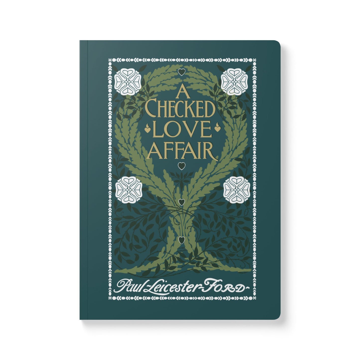 A Checked Love Affair Softcover Journal Vintage Book