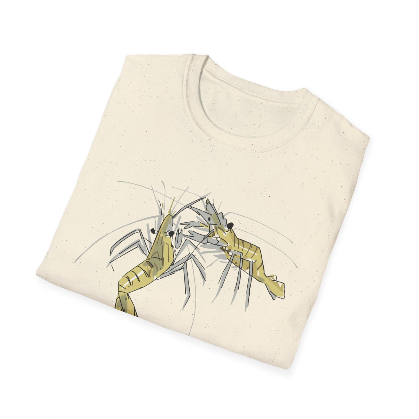 les crevettes by Mathurin Méheut Unizex Tshirt — Minimal Coastal Seafood Graphic Tshirt