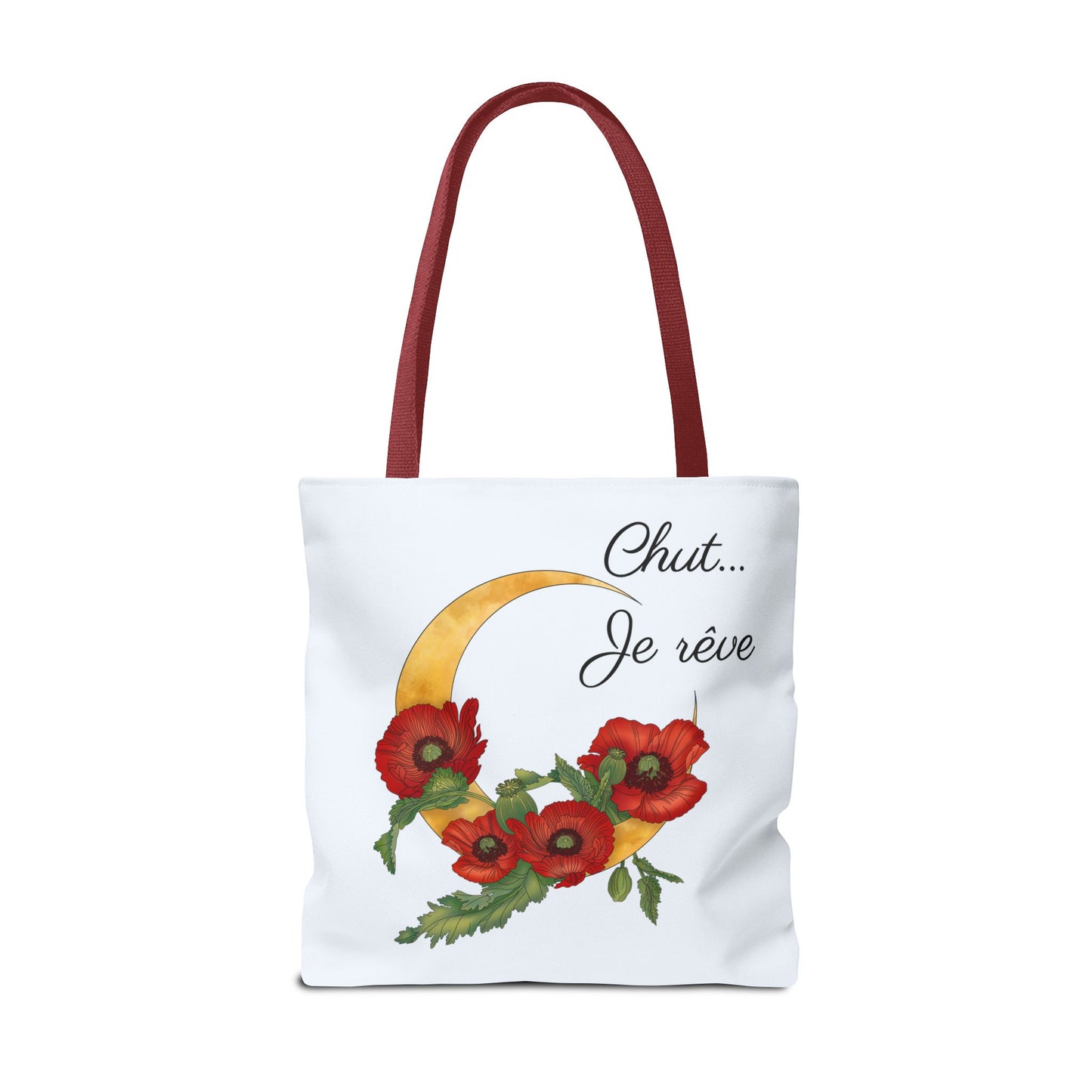 Tote Bag — "Chut... Je rêve" French Script Reversible Tote