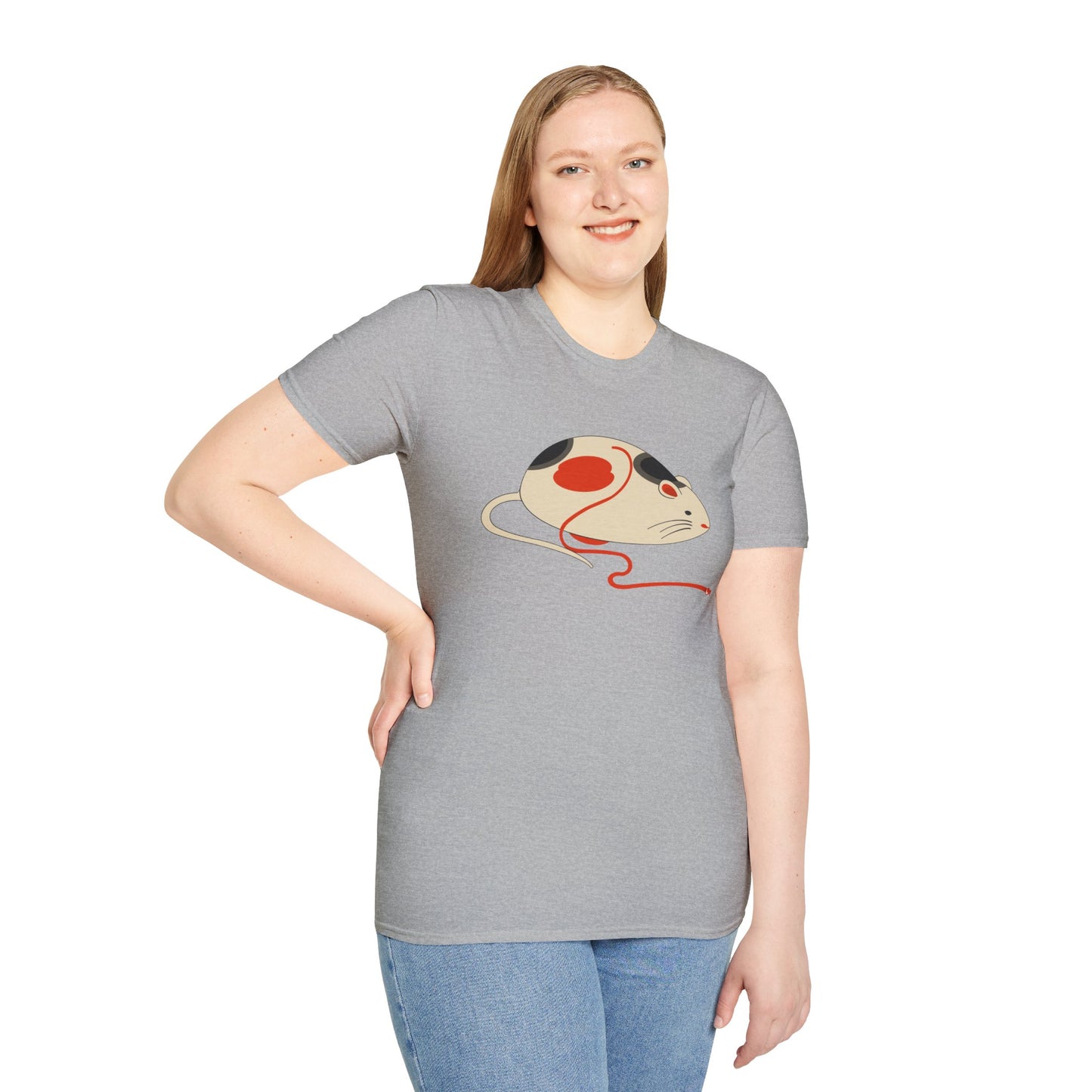 Japanese "Nezumi" Mouse T-Shirt — Cute Calico Mouse Graphic Tee