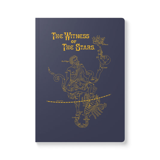 The Witness of the Stars Vintage Book Cover Celestial Softcover Journal