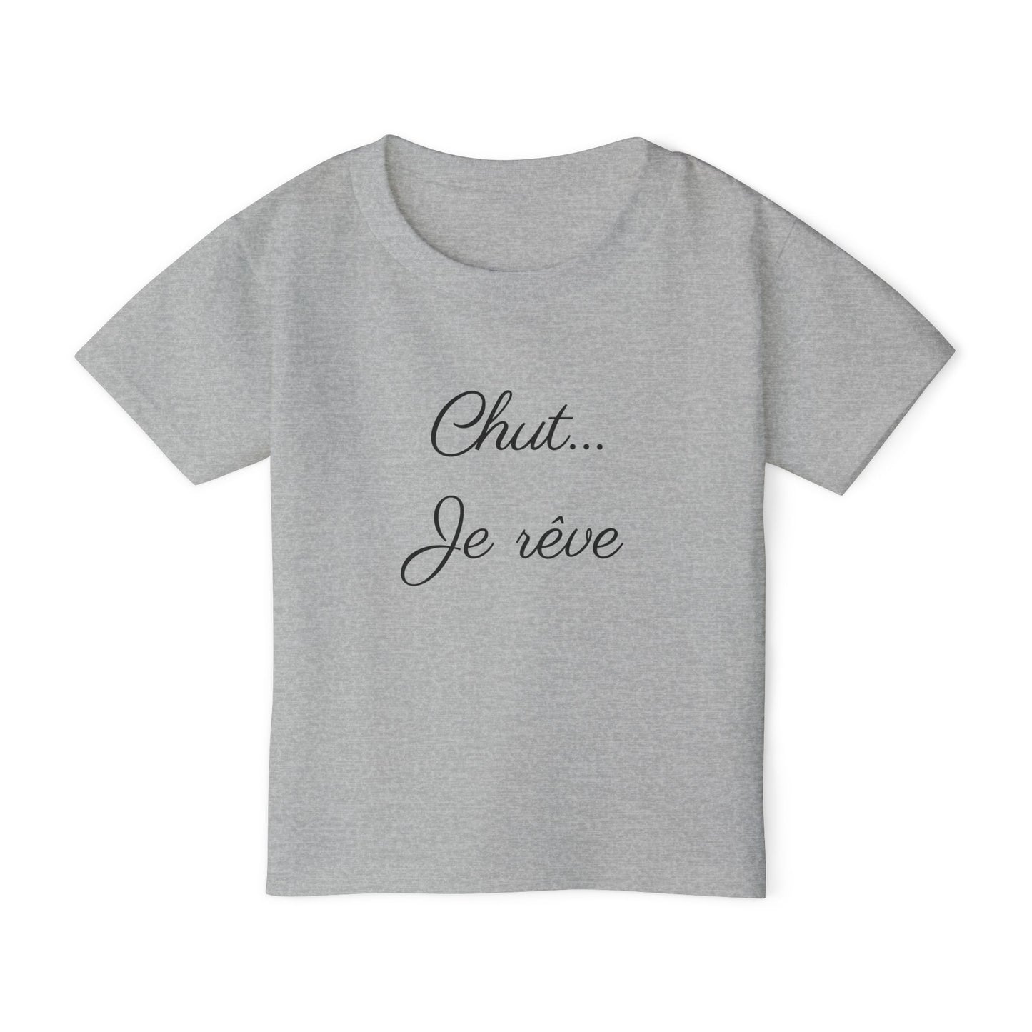 Toddler T-Shirt — "Chut... Je rêve" French Script Sleepy Chic Tee