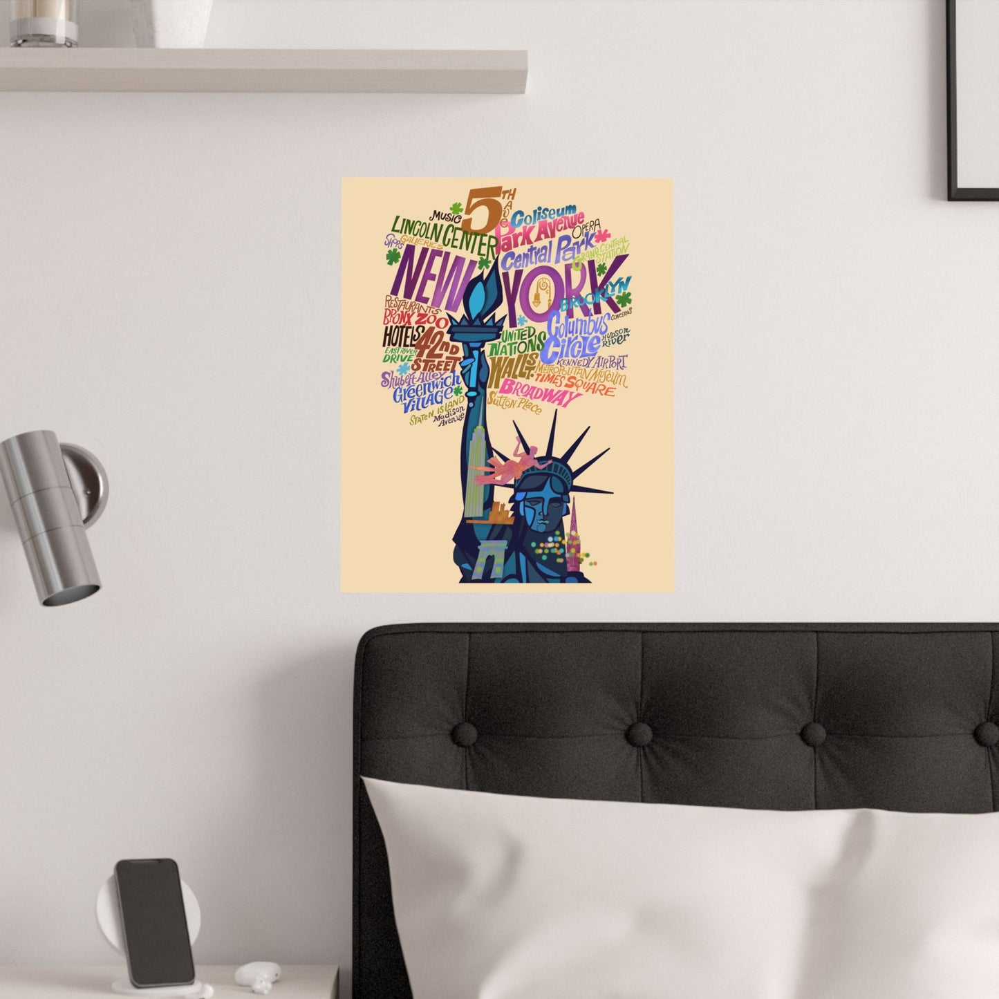 Vintage New York City Satin Poster