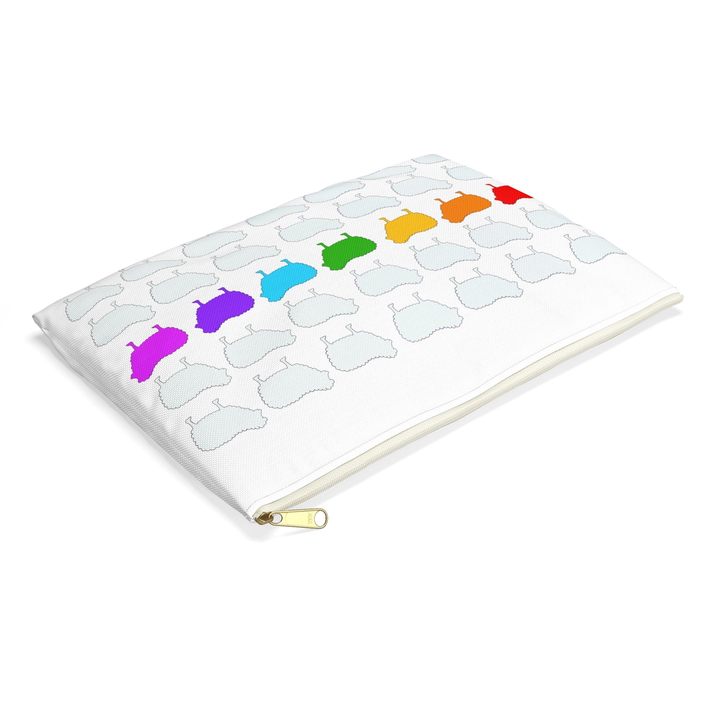 Rainbow Sheep Accessory Pouch, Fun Makeup Bag, Colorful Cosmetic Organizer, Gift for Animal Lovers, Cute Small Purse