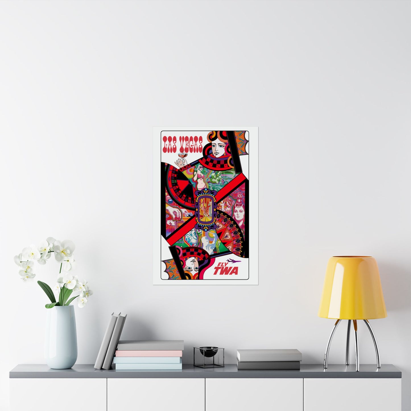 Vintage Air Travel Las Vegas Satin Poster