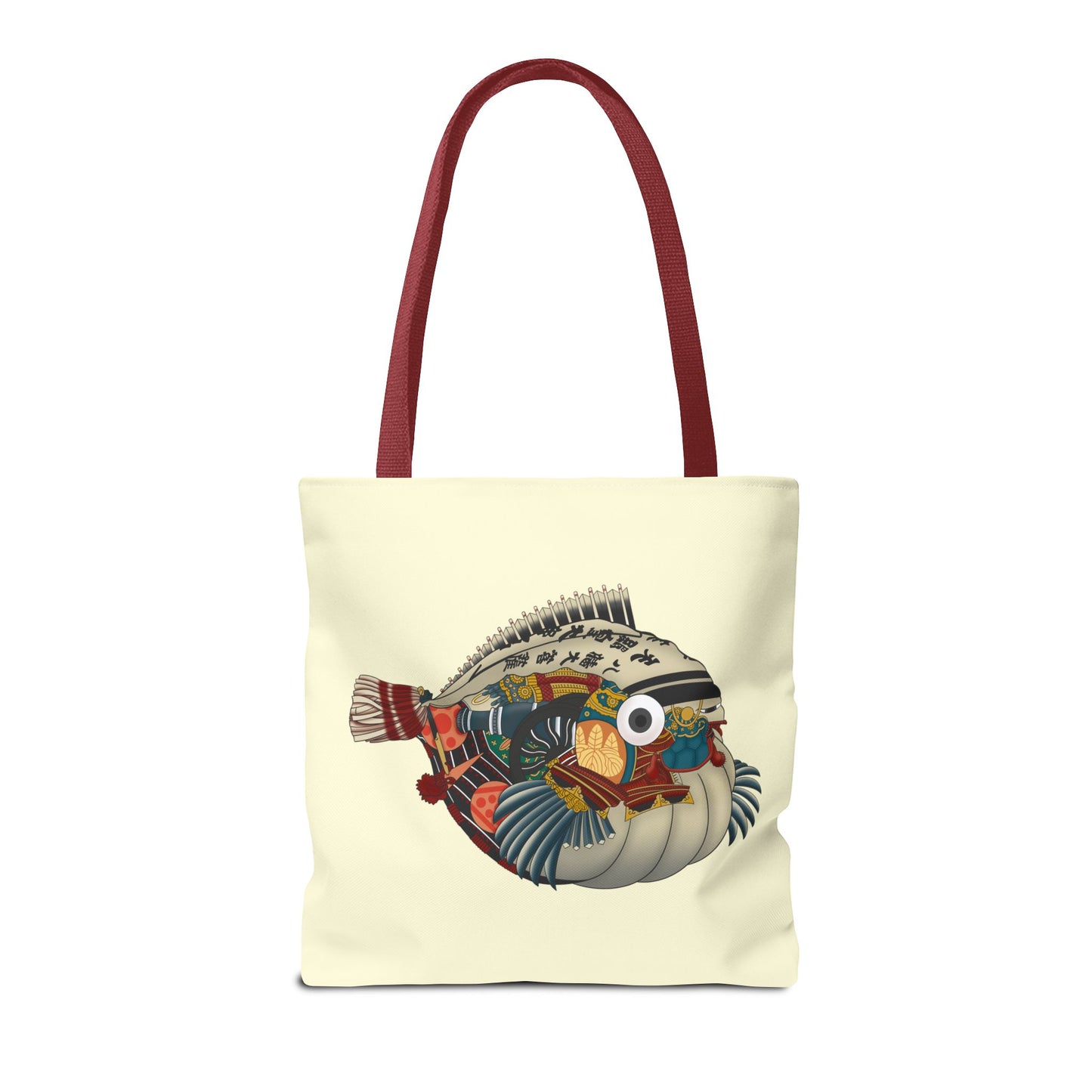 Puffer Fish Japanese Art Tote Bag — Colorful Japanese-Inspired Marine Illustration