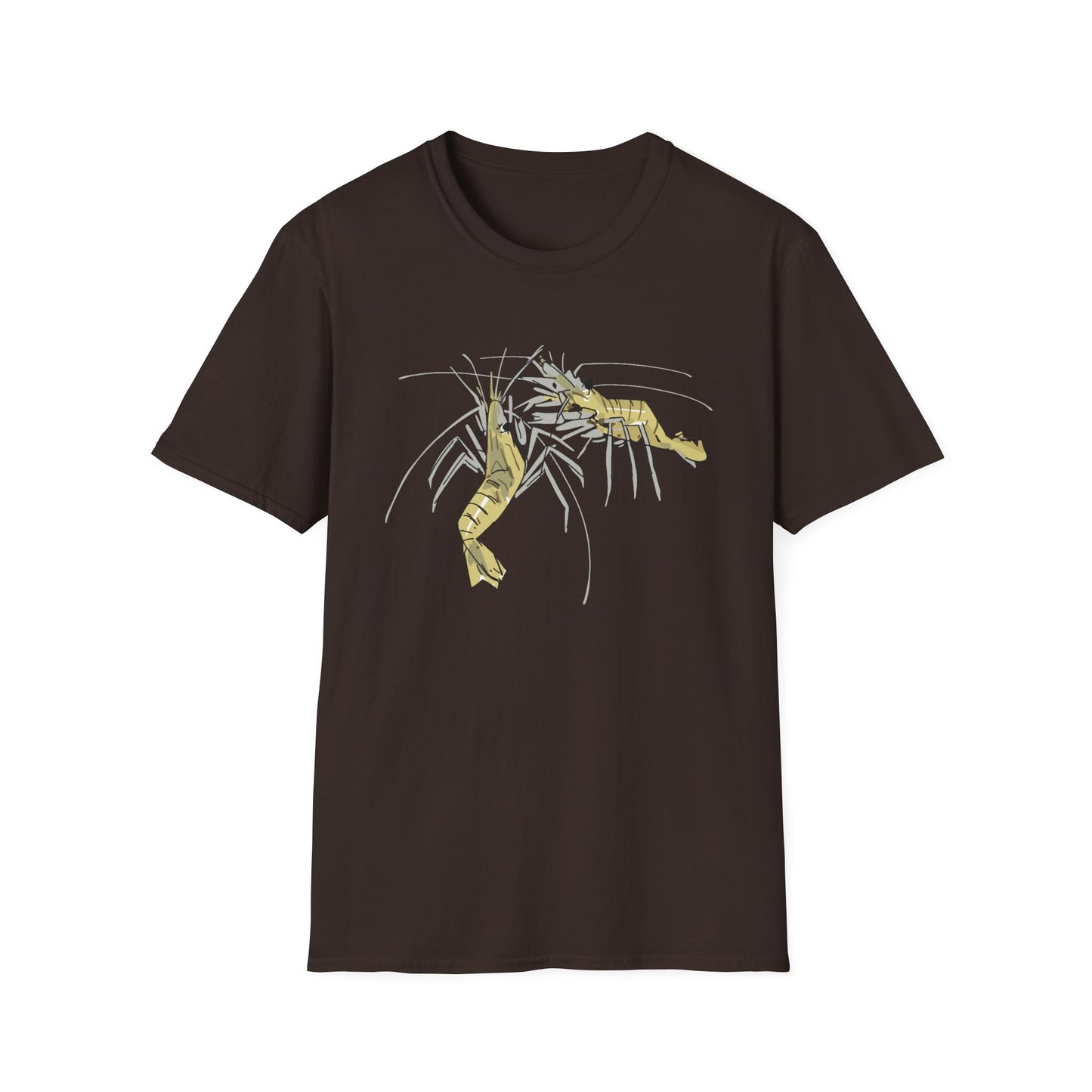 les crevettes by Mathurin Méheut Unizex Tshirt — Minimal Coastal Seafood Graphic Tshirt