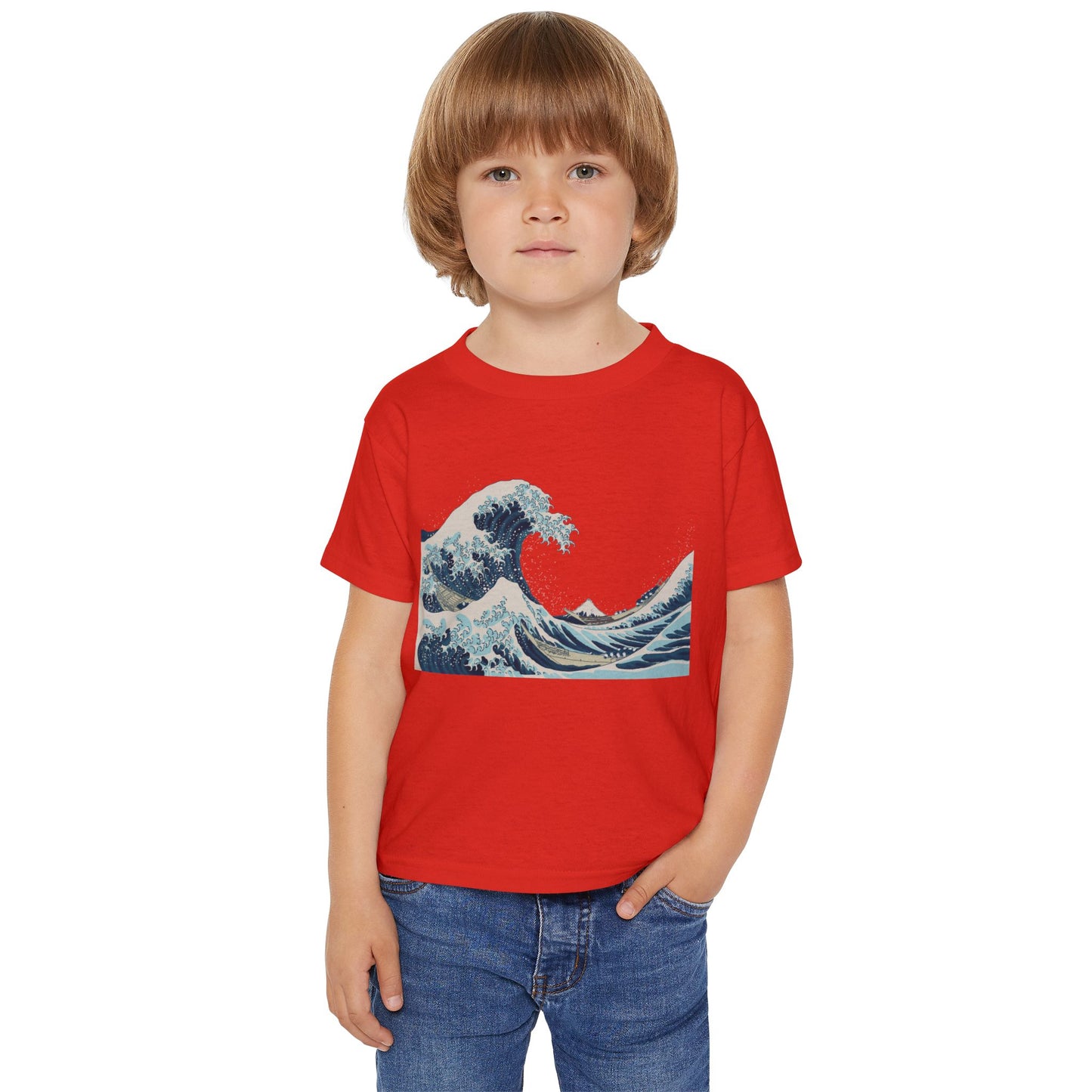 Hokusai Japanese Great Wave Toddler T-Shirt — 'Great Wave' Classic Ocean Art Tee