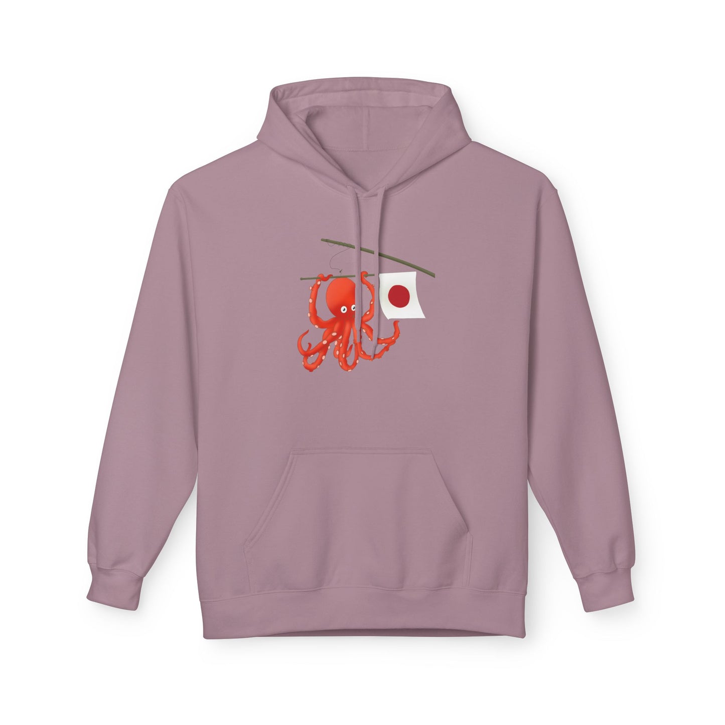 "Tako" Japanese Octopus Hoodie — Cute Red Octopus Graphic Pullover
