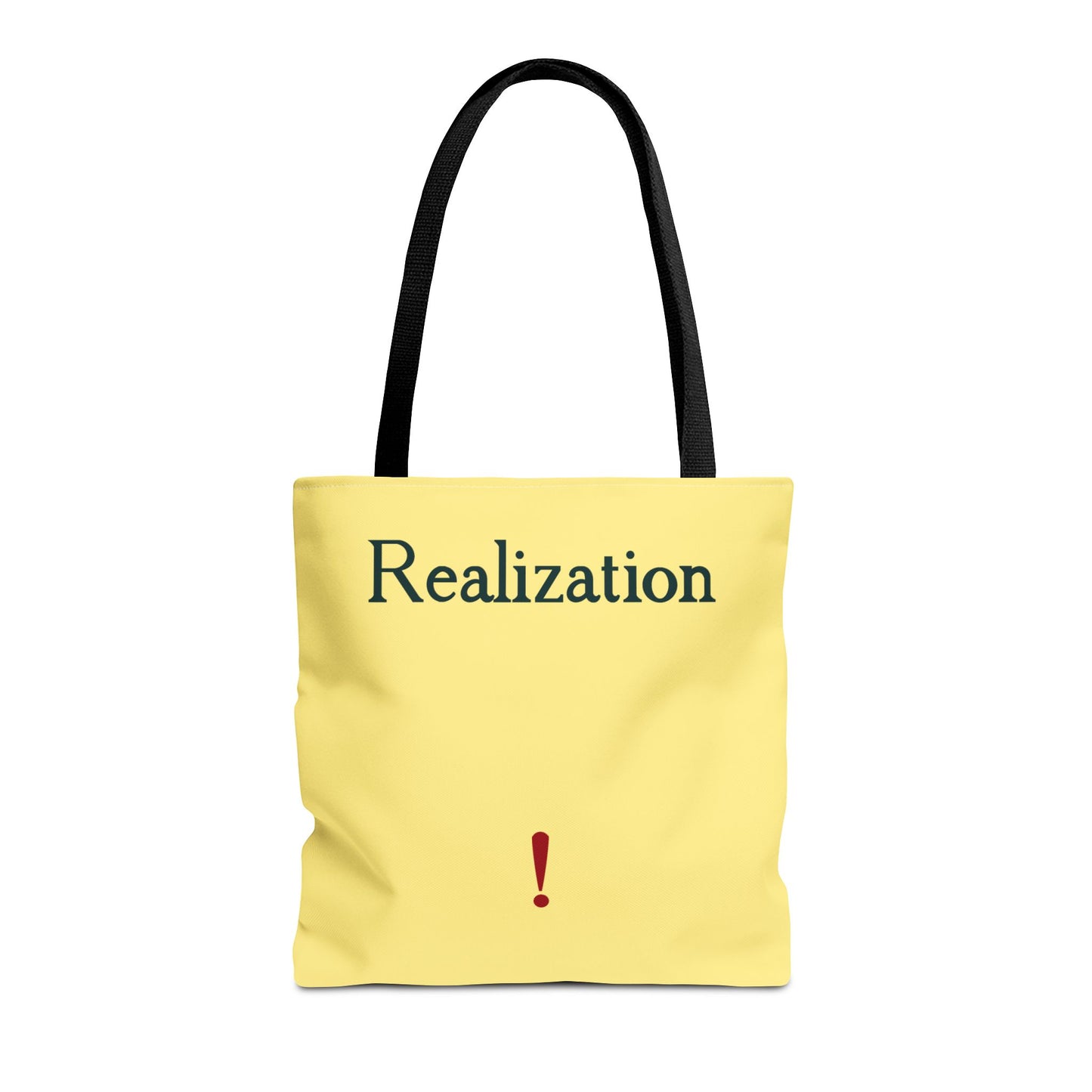 Realization Exclamation Tote Bag — Yellow AOP Everyday Carry