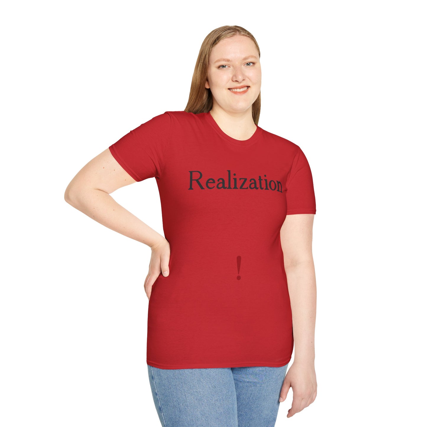 Realization T‑Shirt — Minimalist Inspirational Tee with 'Realization' Text
