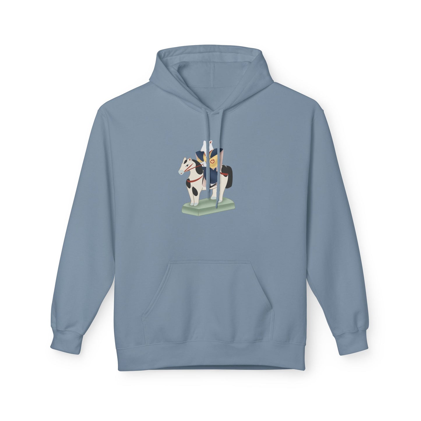 Miharu-goma Horse Hoodie — Traditional Japanese Toy Horse Graphic Sweatshirt