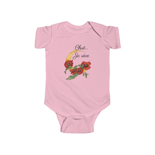 "Chut... Je rêve" French Script Baby Onesie