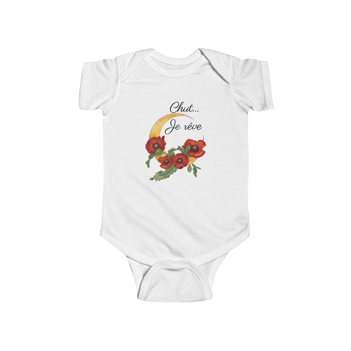 "Chut... Je rêve" French Script Baby Onesie