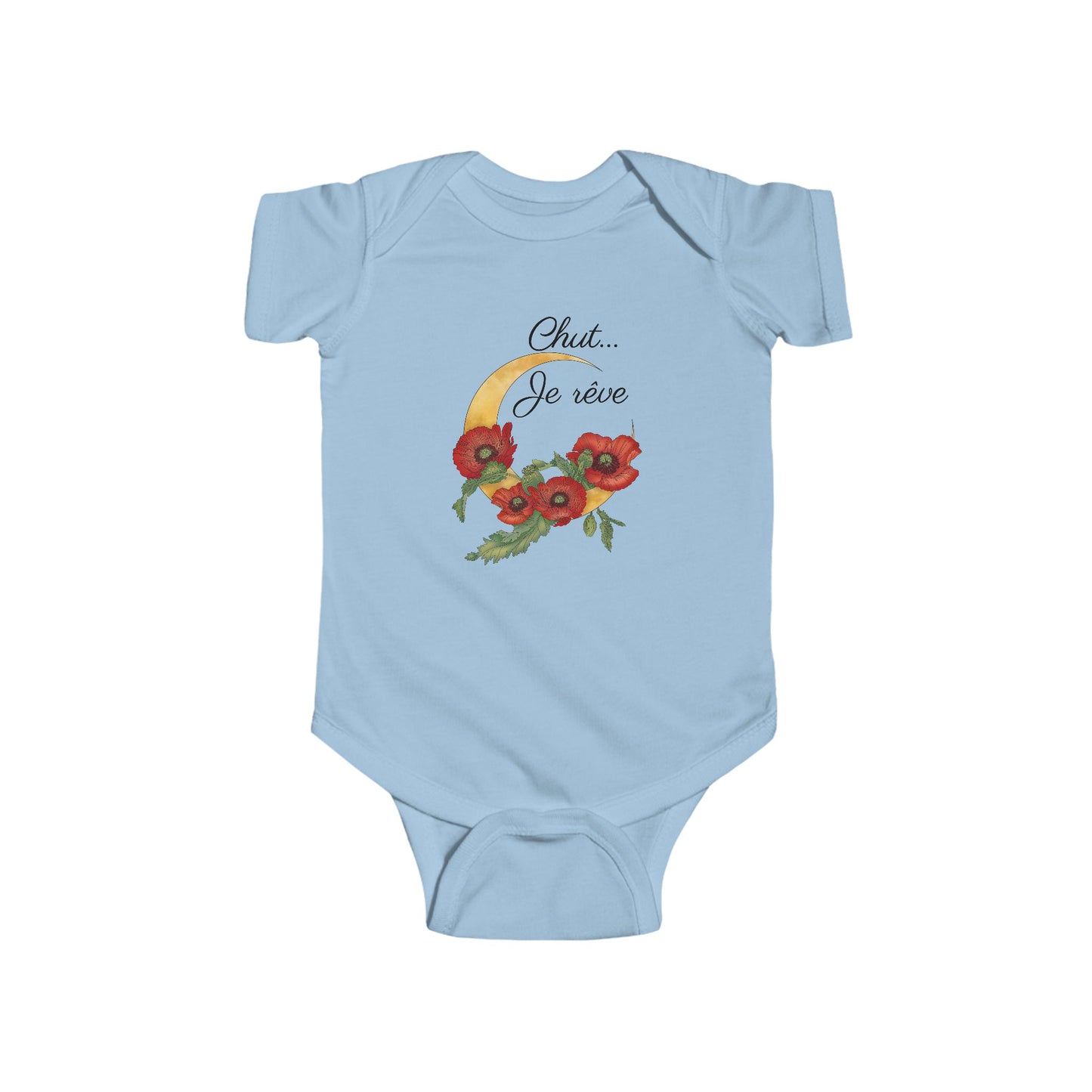 "Chut... Je rêve" French Script Baby Onesie
