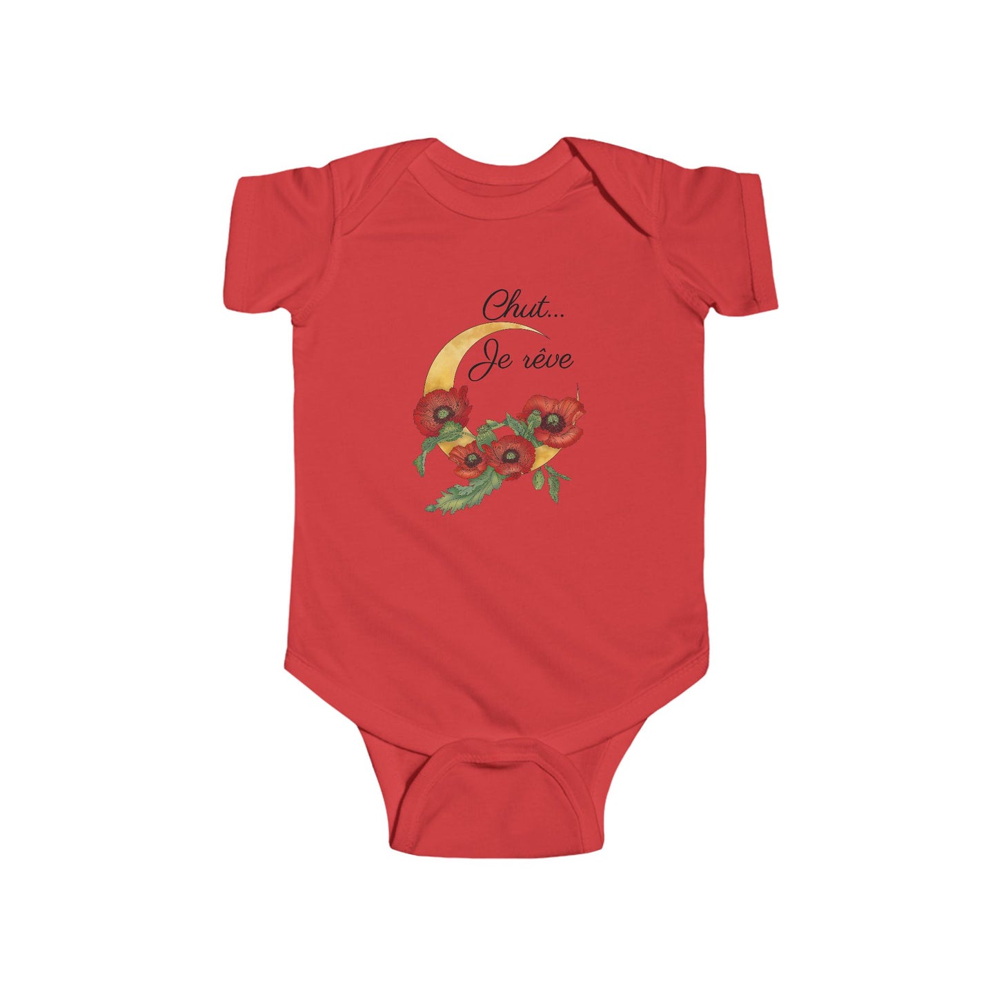 "Chut... Je rêve" French Script Baby Onesie